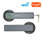 Tuya SmartLife APP WiFi Remote Control Smart Fingerprint Password RFID IC Card Lock Dead Bolt For Indoor Home Wooden Metal Door